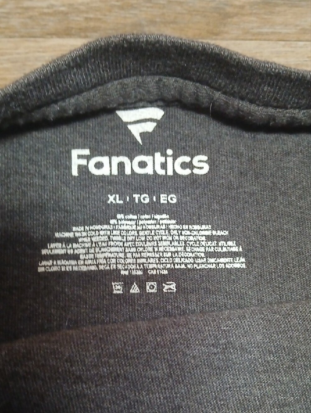 Fanatics Chiefs Long-Sleeve Shirt - Charcoal with Red & White Chiefs Logo - Picture 3 of 3